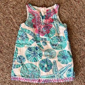 Lilly Pulitzer (for target) Toddler Tunic Dress Sea Urchin Blue White 18 months